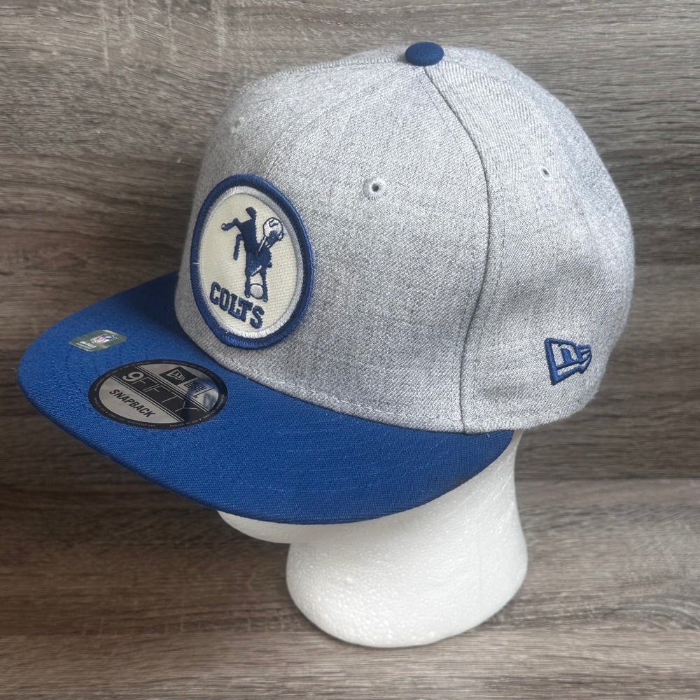 New Era 9FIFTY Indianapolis Colts Hat Mens Snapback NFL Cap Retro Colt NEW Read